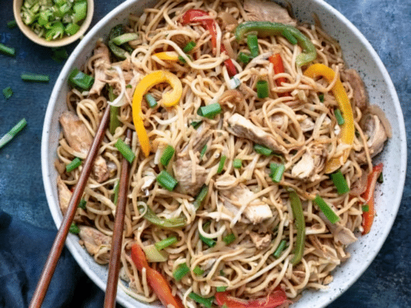 Indo-Chinese⛩🐉 Chicken Hakka Noodles 🍜🍗🌶️